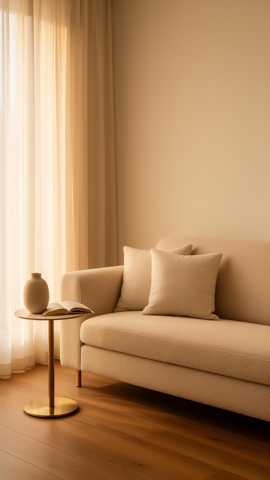 Ambiente terapêutico sereno e minimalista
